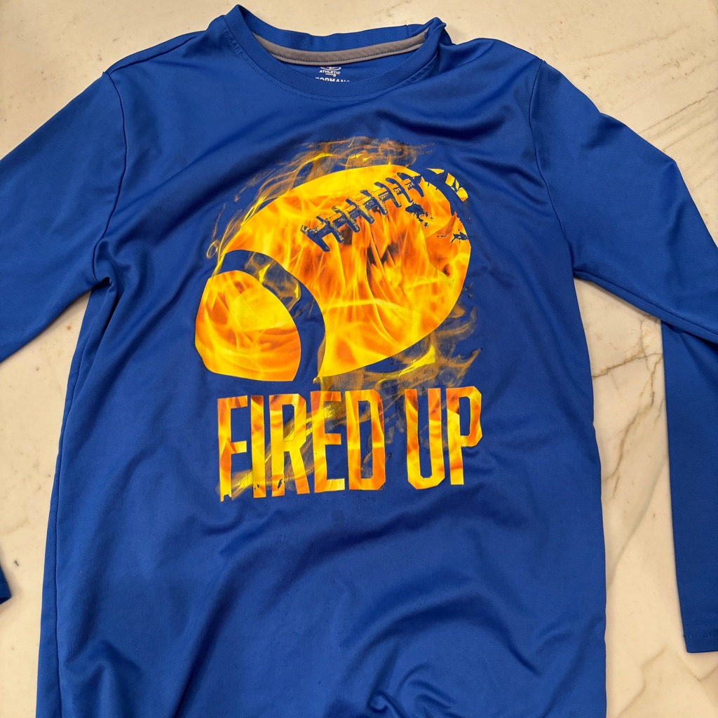 Fired Up Blue Kids Shirt
